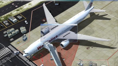 Weiter vorne platziert Dockt die Jetway an!