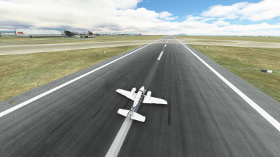 The intersecting runway.