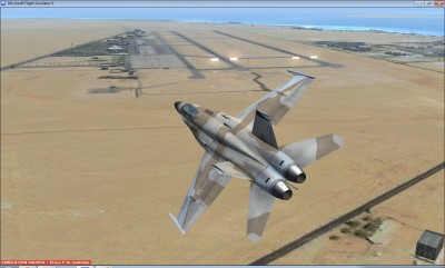 here, during daylight you can see that ground texture of the airport is OK