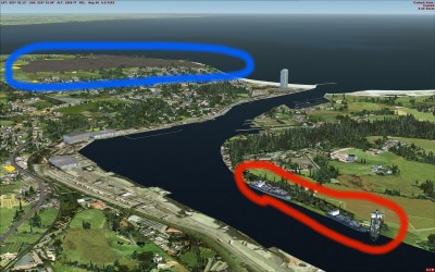 Misplaced ships and missing golf course